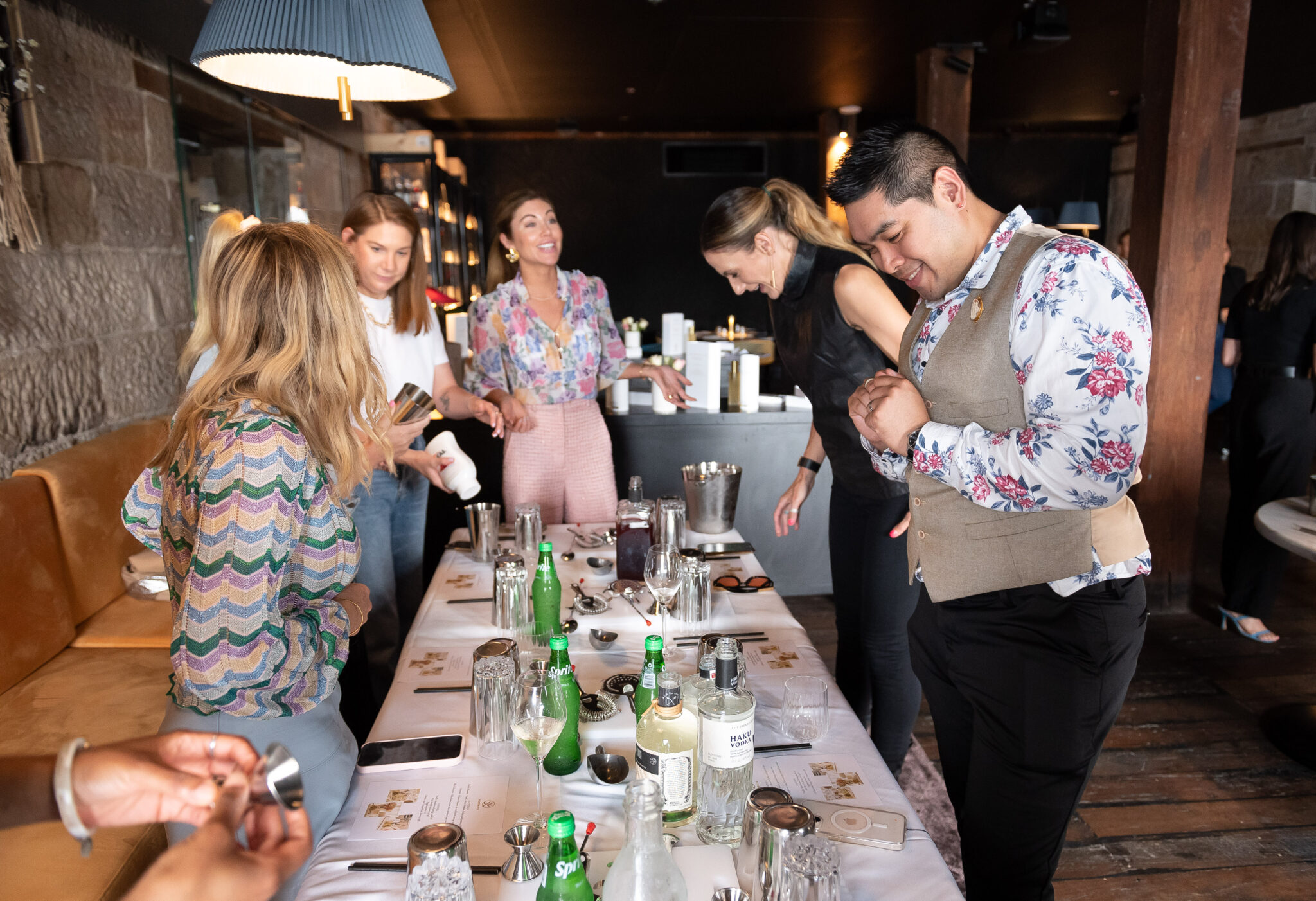 Cocktail masterclass setting at Bar Lulu